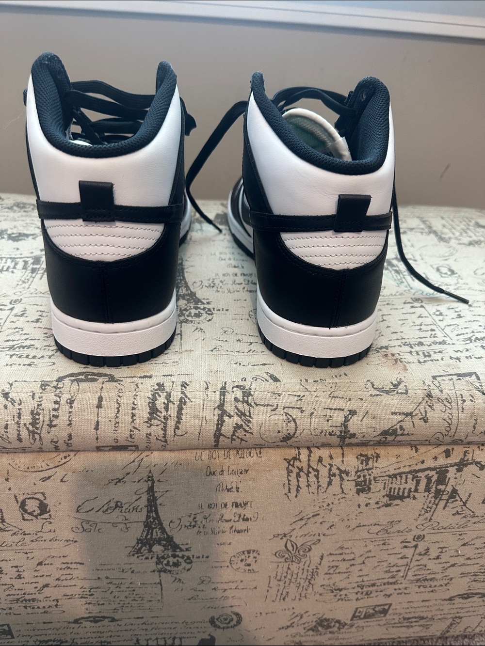 Nike Black and White High-Top Sneakers - Picture 7 of 7